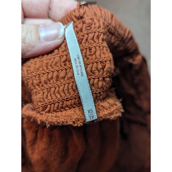 FREE PEOPLE Sugarpie Mini Dress Cinnamon XSMALL Orange Long Sleeve Summer/Fall - Picture 10 of 16